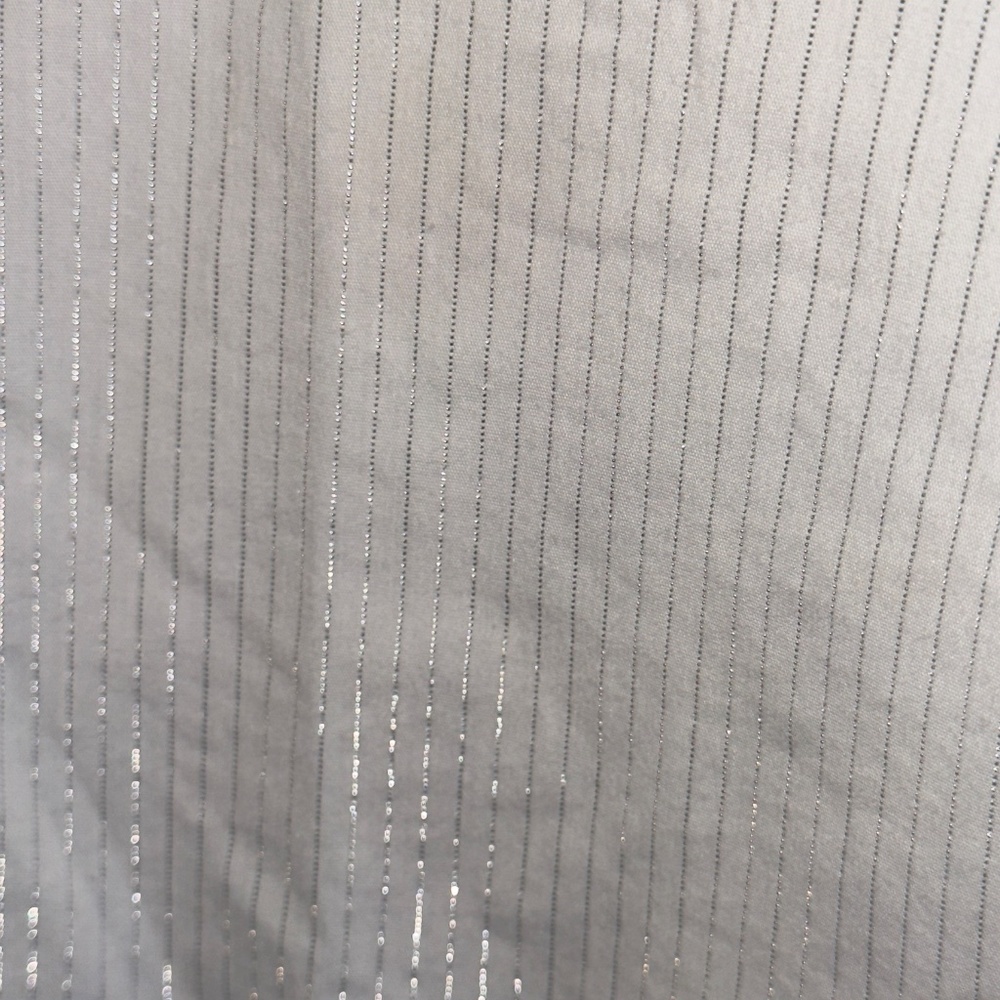 Lane Bryant White & Silver Metallic Stripe Button Up shirt, Women’s 14/16​​ - Picture 6 of 10